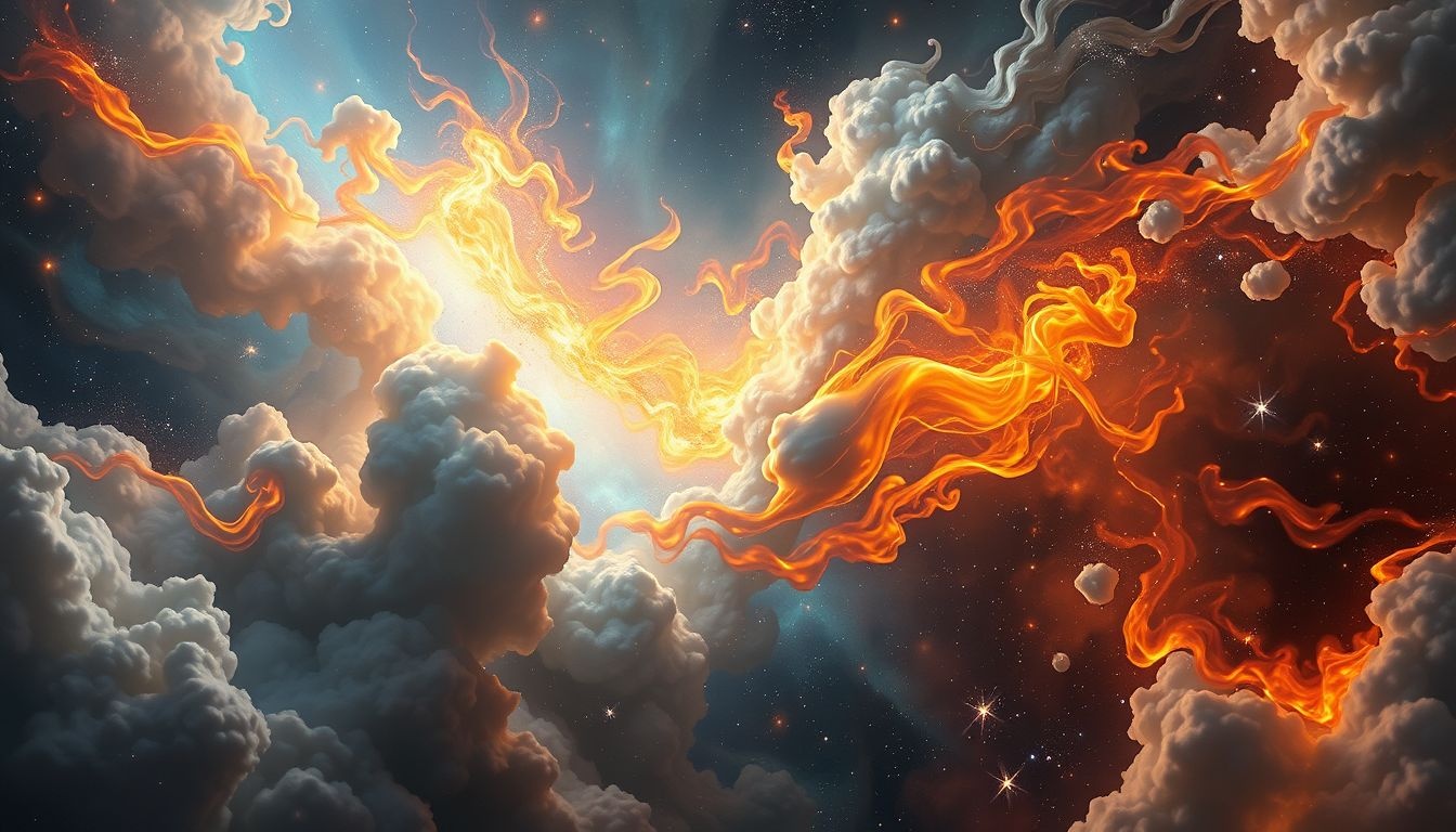 Vuur symboliseert passie, water emoties, aarde stabiliteit, lucht vrijheid.