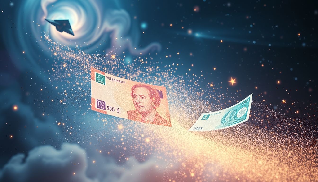 Dromen over buitenlands geld symboliseert vaak nieuwe kansen en avontuur.