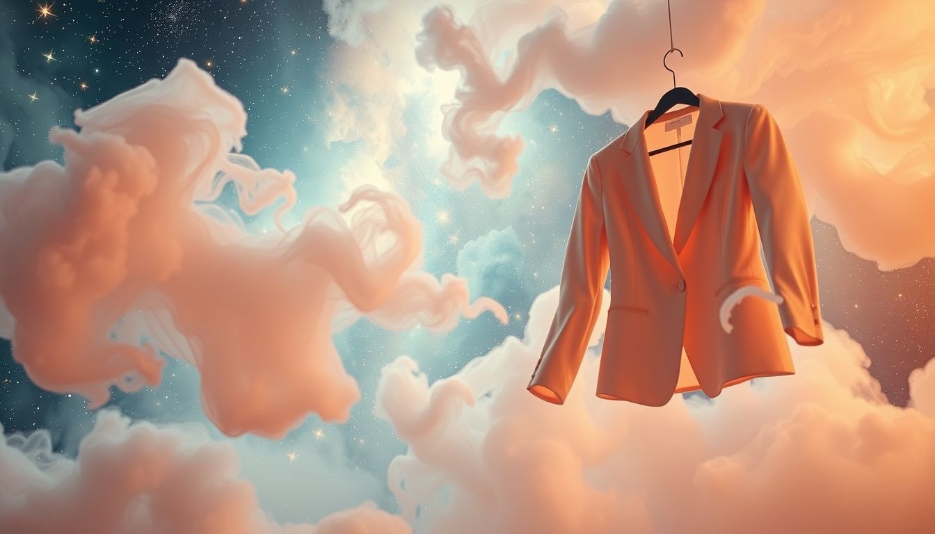 Dromen over een blazer passen symboliseert zelfvertrouwen en imago.