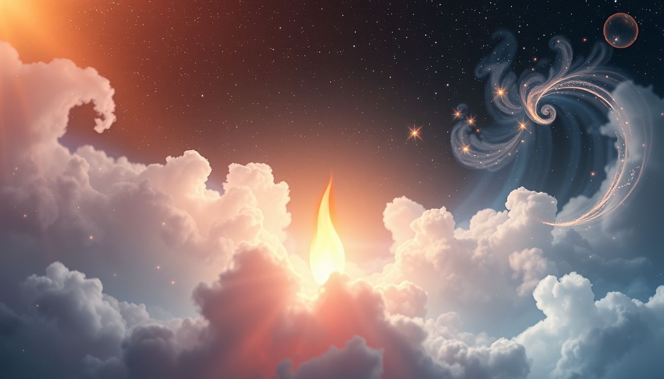 Een brandende kaars symboliseert hoop, licht en innerlijke spiritualiteit.