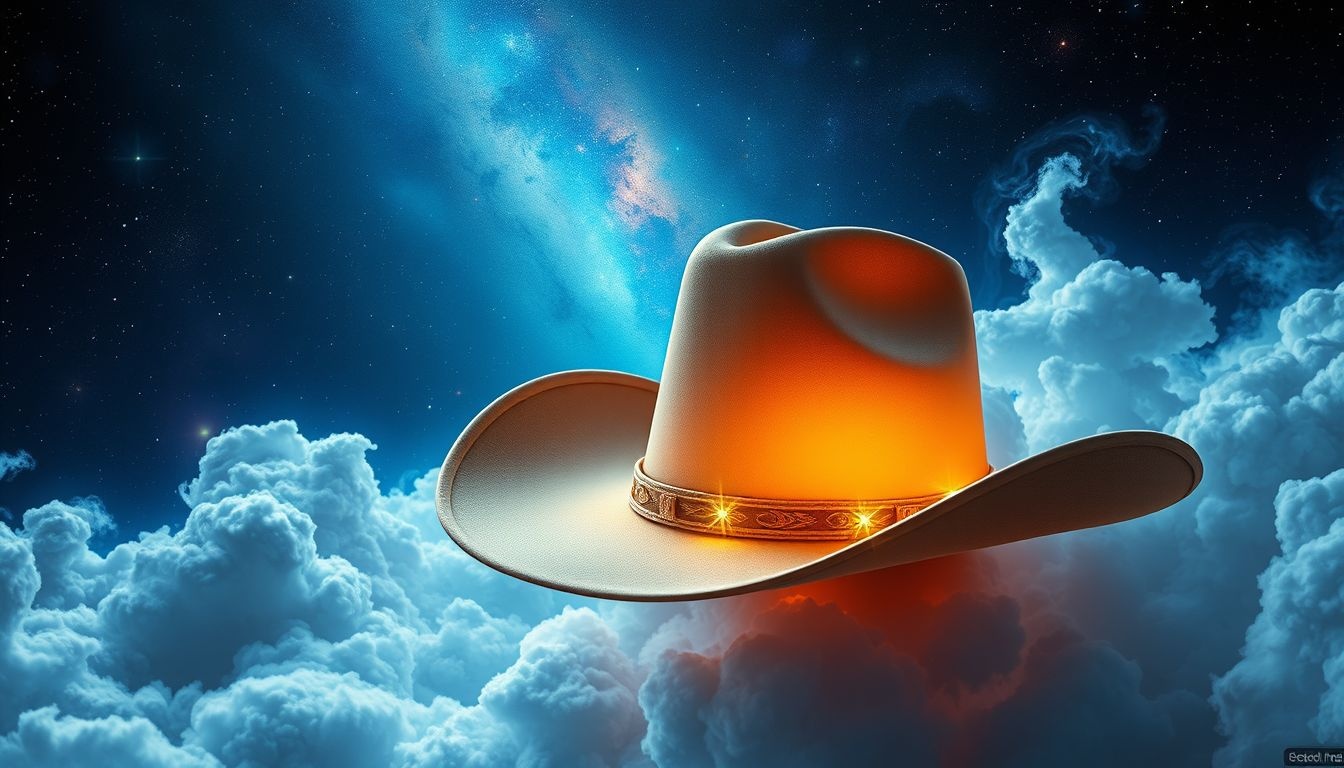 Dromen over een cowboyhoed symboliseert vrijheid en avontuur.