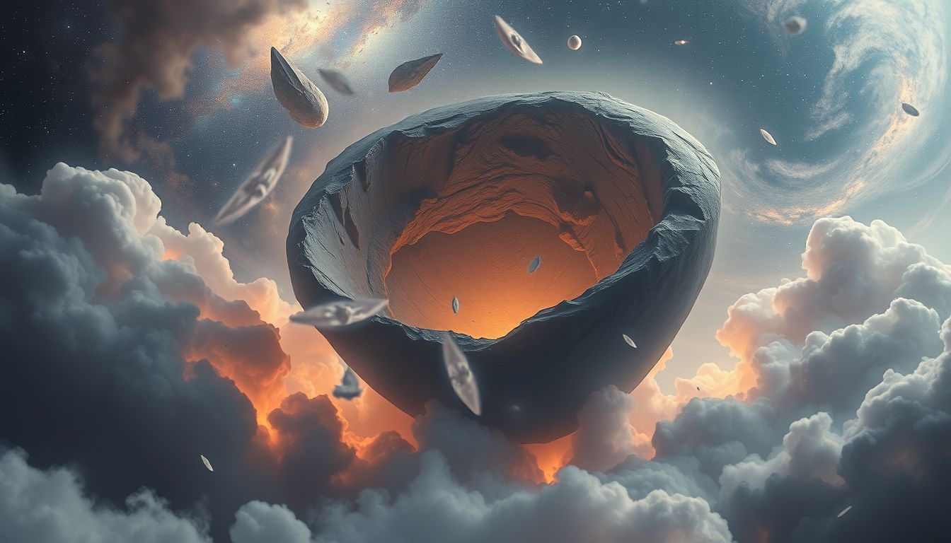 Dromen over een grote krater symboliseert diepe innerlijke transformatie.