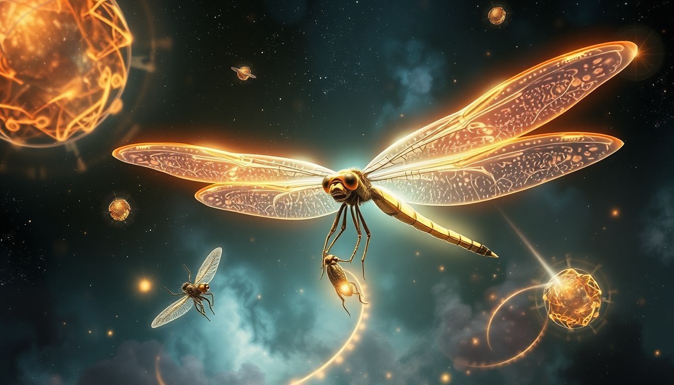 Dromen over libellen die andere insecten eten symboliseren persoonlijke overwinning.
