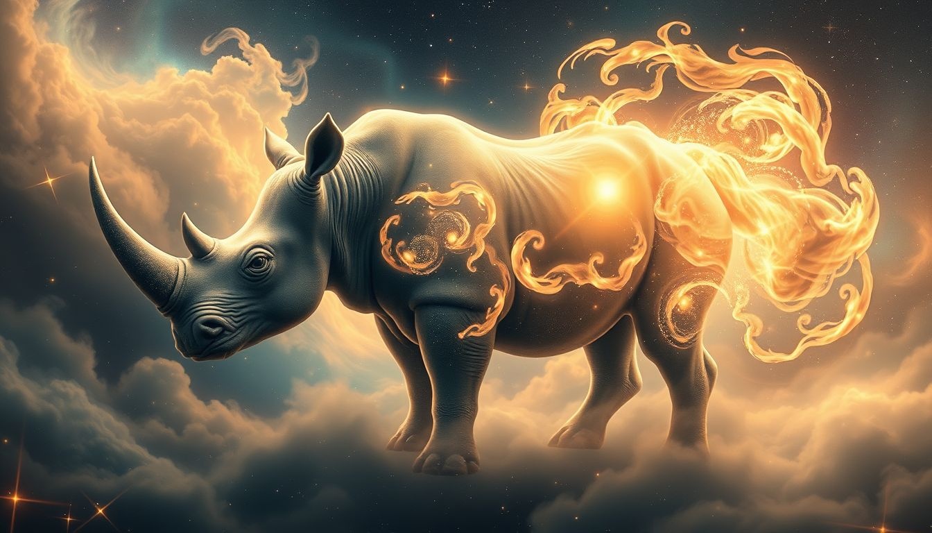 Dromen over een neushoorn symboliseren innerlijke kracht en doorzettingsvermogen.