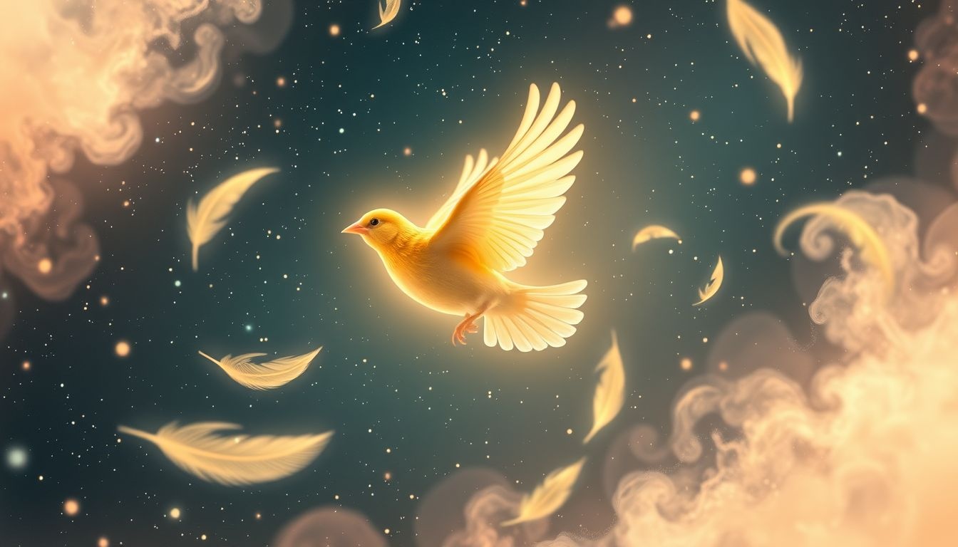 Dromen over vliegende kanaries symboliseren vrijheid en vreugde.