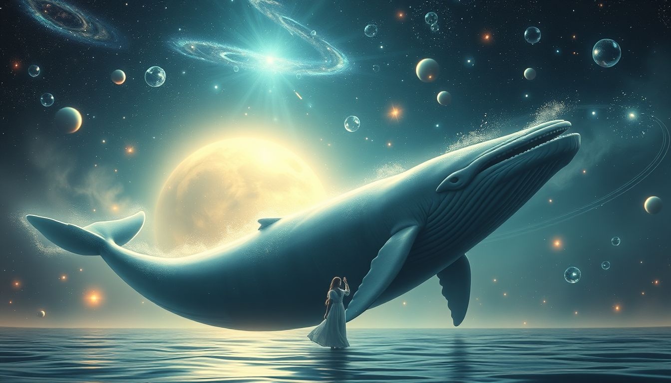 Dromen over een walvis die je begeleidt symboliseert innerlijke wijsheid.