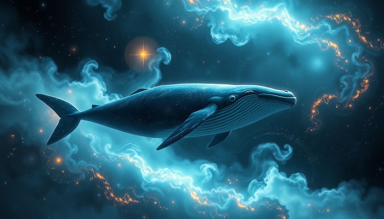 Een verdrietige walvis symboliseert vaak onderdrukte emoties en verlies.