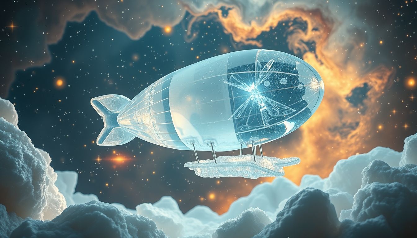 Dromen over een ijszeppelin symboliseert fragiele hoop en vergankelijke idealen.