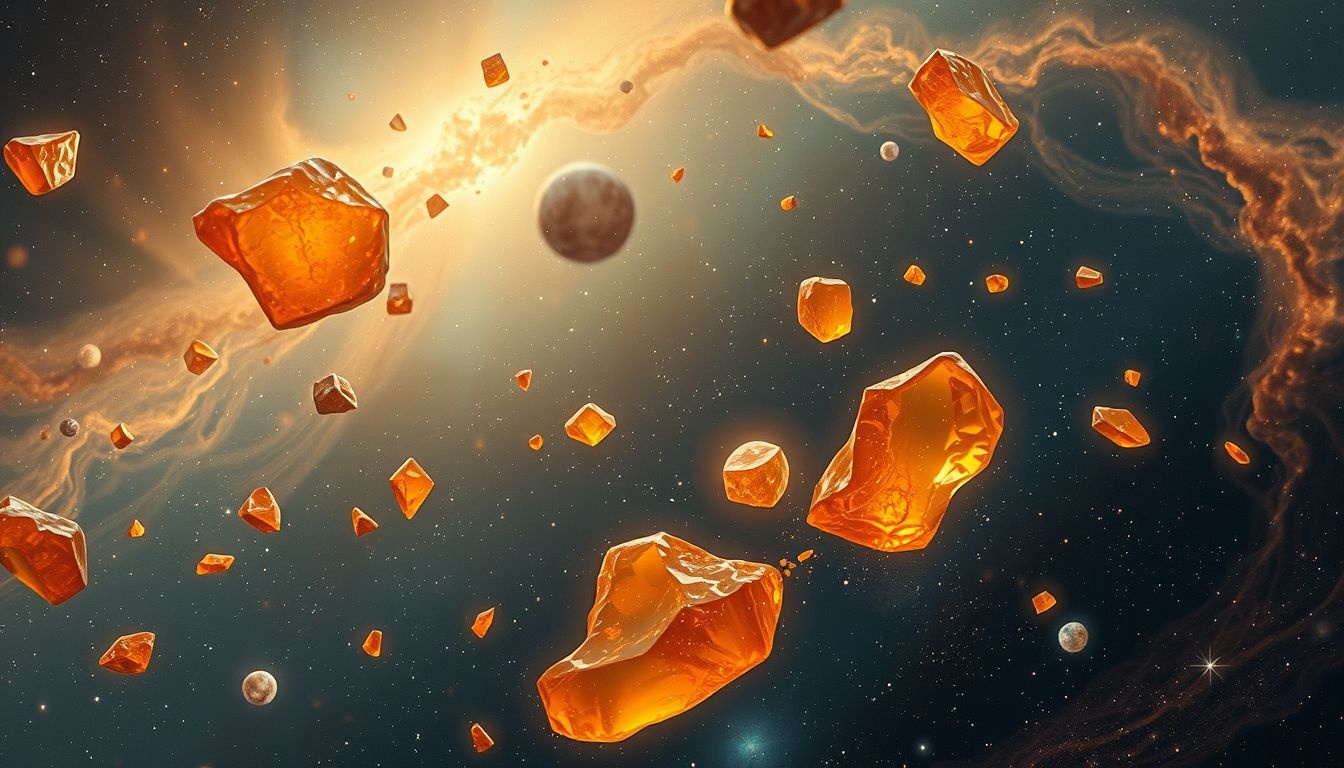 Dromen over brekend amber symboliseren het loslaten van oude herinneringen.