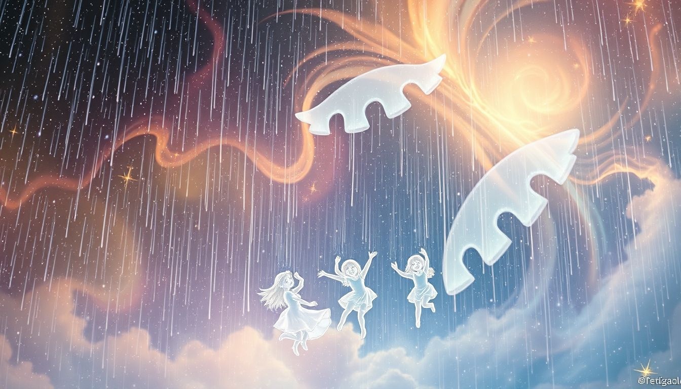 Dromen over spelen in de regen symboliseert emotionele vernieuwing en vrijheid.