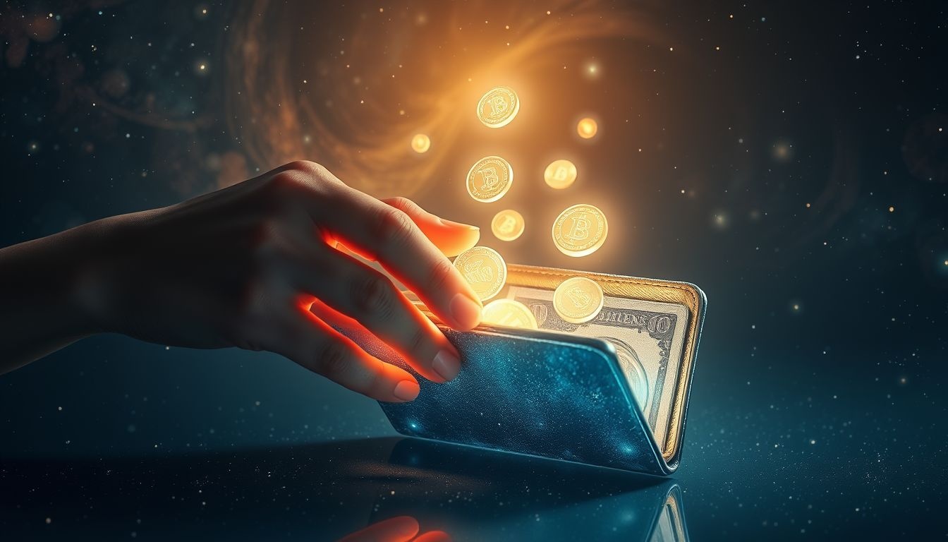 Dromen over geld tellen symboliseert financiële zorgen of kansen.
