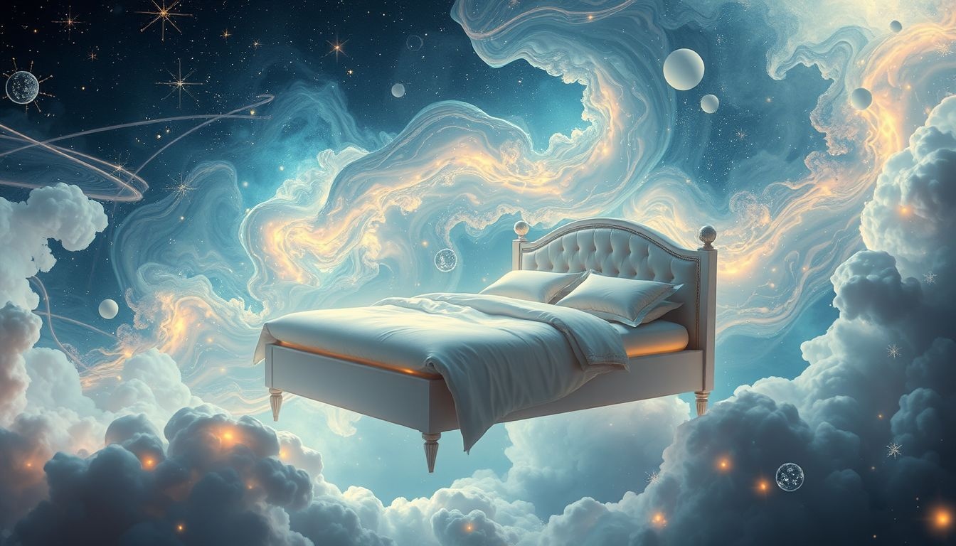 Dromen over luxe bedden symboliseren comfort en emotionele veiligheid.