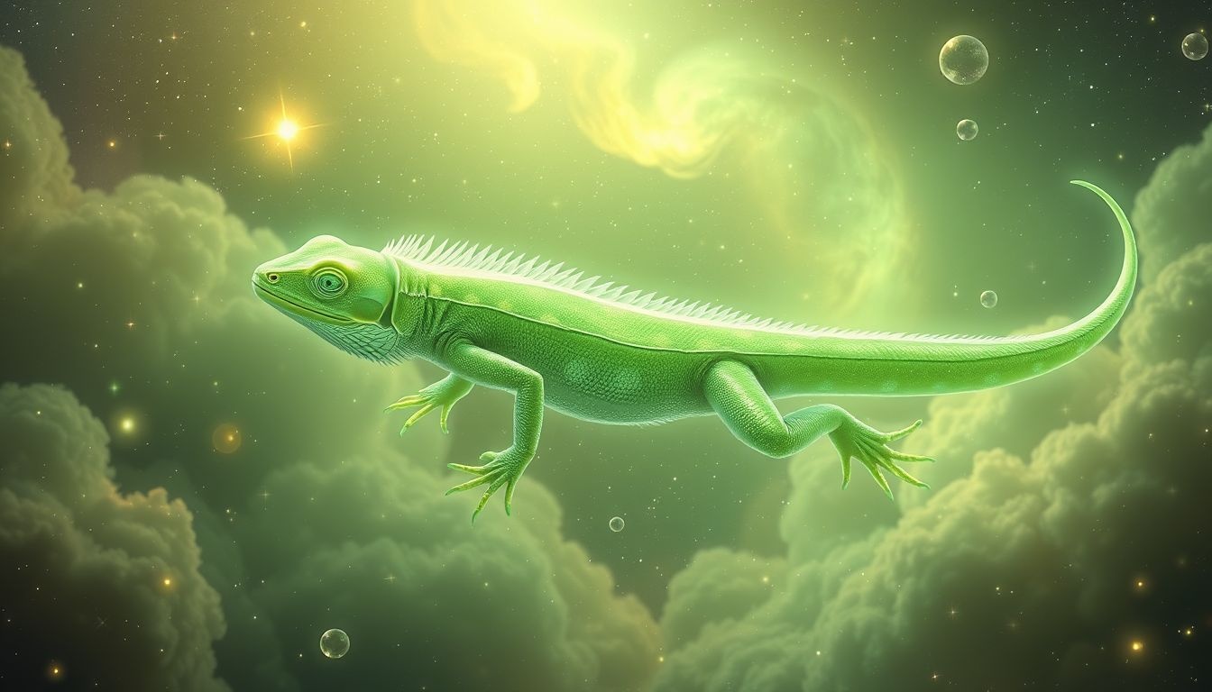 Een groene hagedis droom symboliseert groei en vernieuwing.