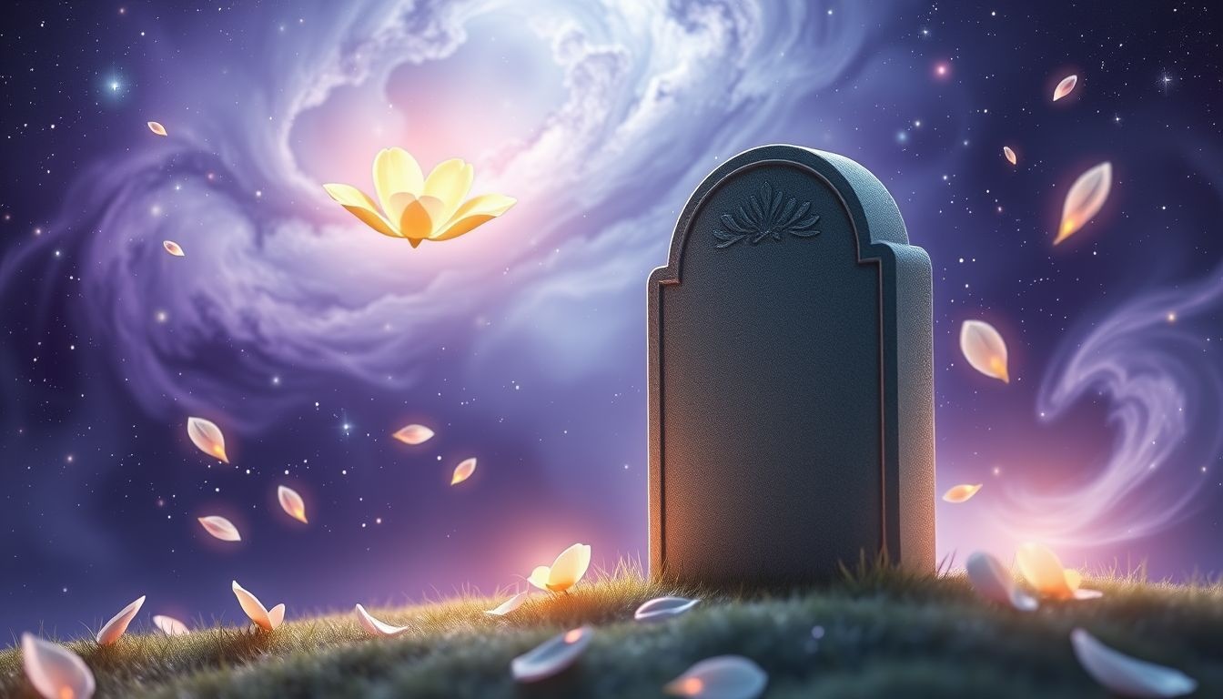 Een leverbloem op een graf symboliseert verbinding met overleden geliefden.