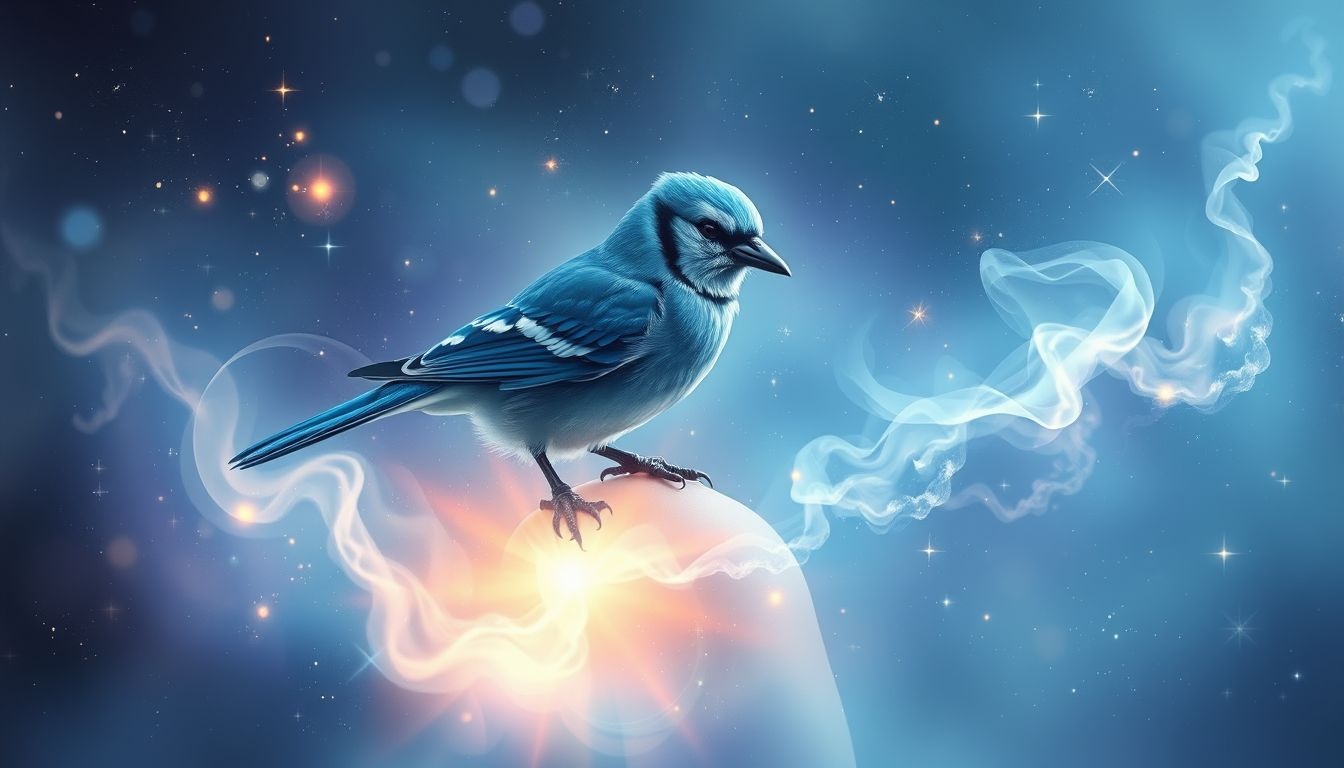 Een gaai op je schouder symboliseert intuïtie en waakzaamheid.