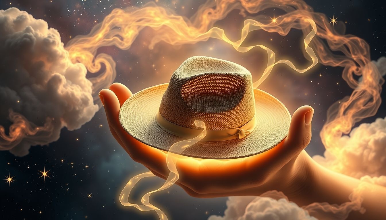 Een panamahoed opbergen symboliseert het loslaten van zorgen.
