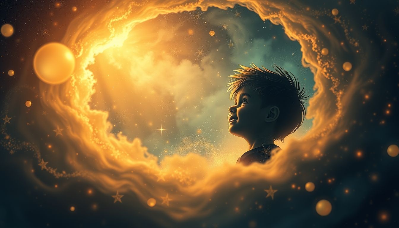 Een lachende jongen symboliseert vreugde en innerlijke balans.