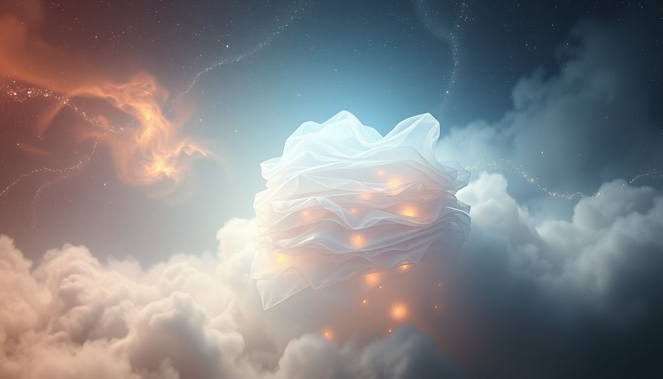 Een stapel schone doeken symboliseert frisse nieuwe kansen.