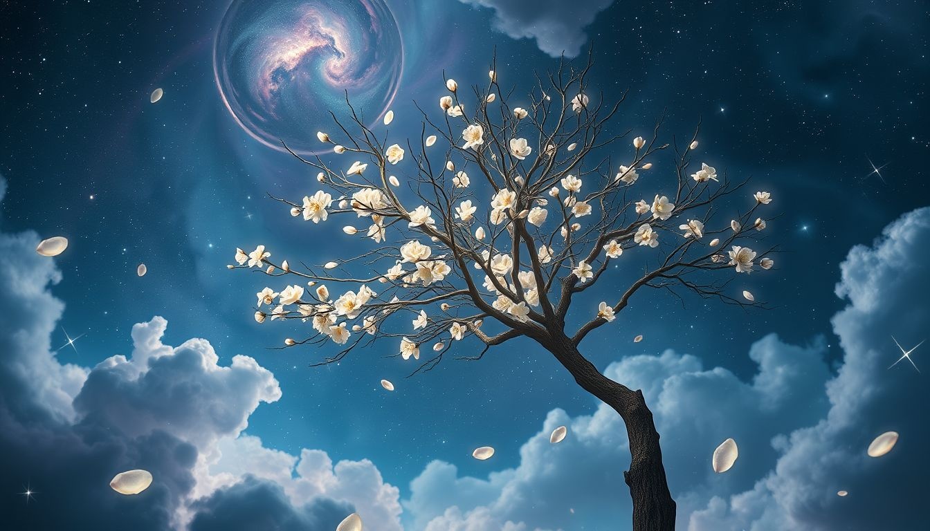 Een jasmijnboom zonder bloemen symboliseert gemiste groeikansen.