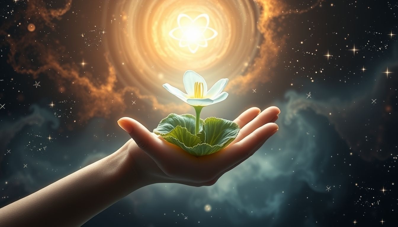 Een leverbloem in je hand symboliseert innerlijke genezing en kracht.