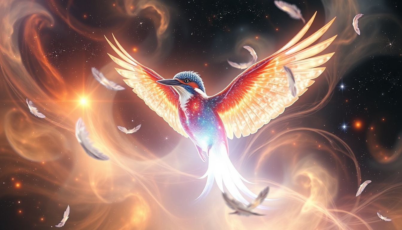 Droom 18 symboliseert vrijheid en scherpzinnigheid als ijsvogel.