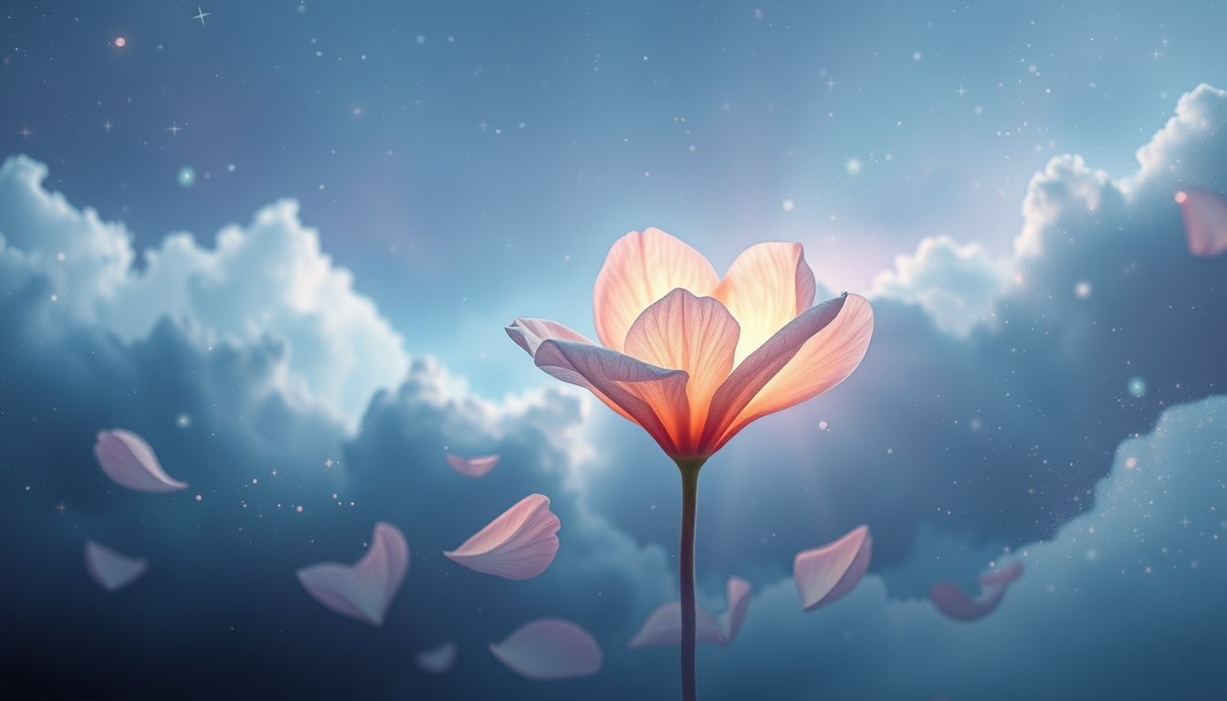 Een verwelkende primula symboliseert verloren vitaliteit en nieuwe kansen.