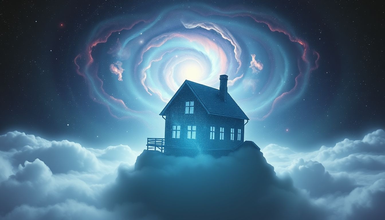 Een groot, leeg huis symboliseert vaak innerlijke leegte of nieuwe kansen.