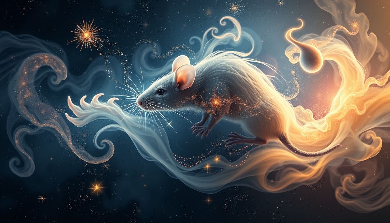 Een rat die verandert symboliseert transformatie en innerlijke groei.
