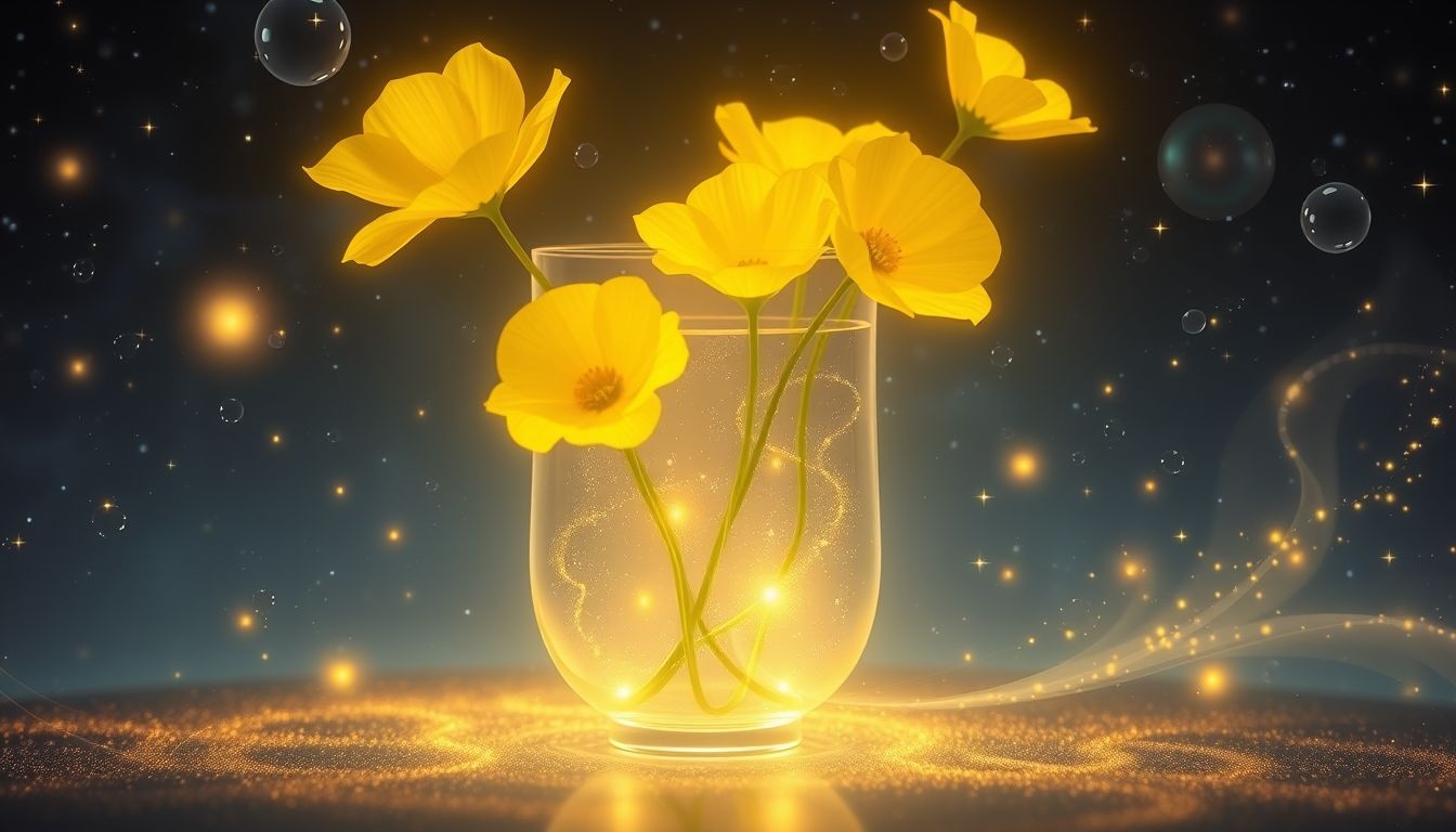 Dromen van boterbloemen in een vaas symboliseren innerlijke rust.