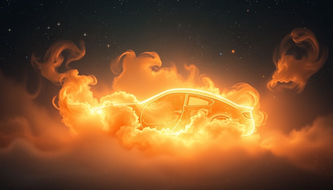Dromen over een oranje auto symboliseert energie en avontuur in je leven.