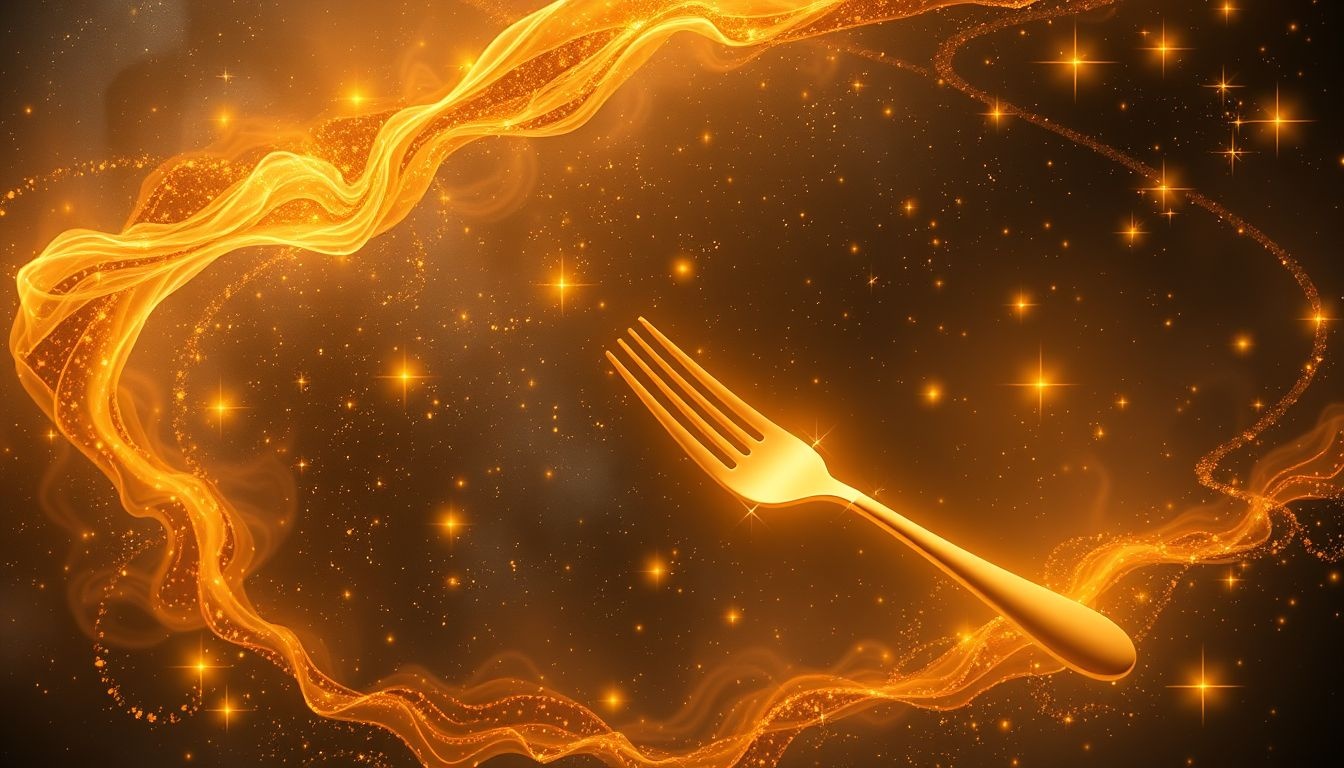 Dromen over gouden bestek symboliseert rijkdom en innerlijke waardering.