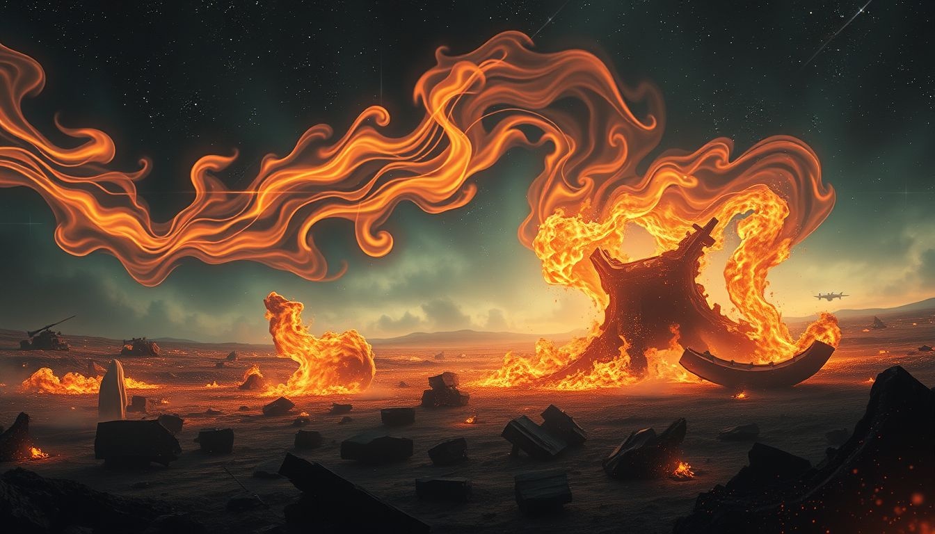 Droom 6 symboliseert intense strijd en kwetsbaarheid in conflictgebieden.