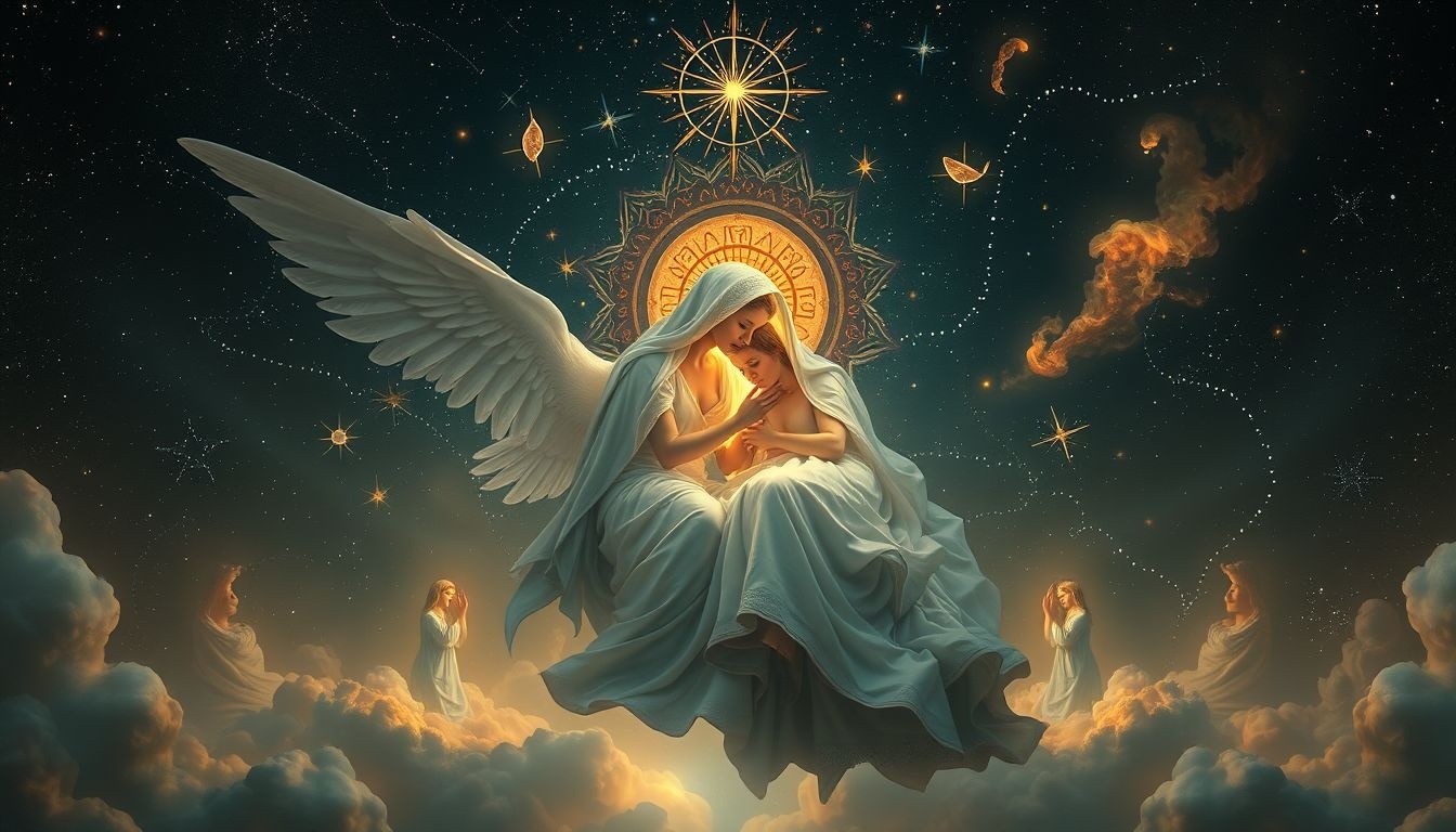 Een moderne Pietà in dromen symboliseert troost bij emotioneel verlies.