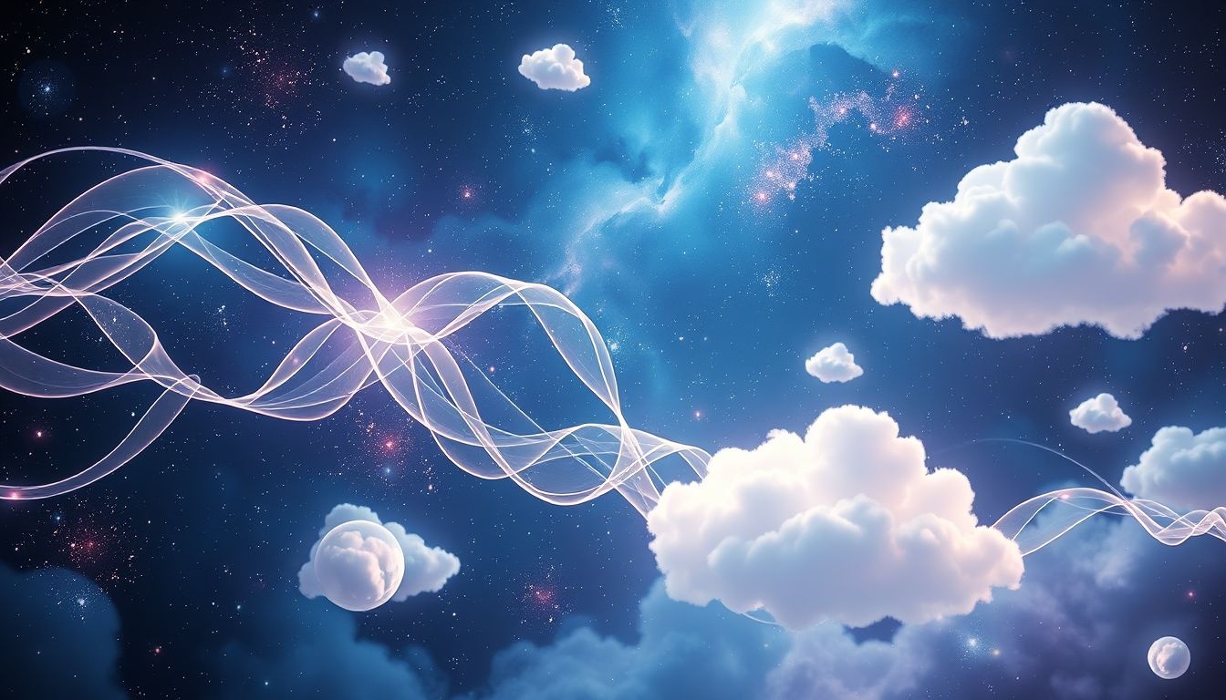 Dromen over cloudopslagabonnement symboliseren digitale veiligheid en controle.