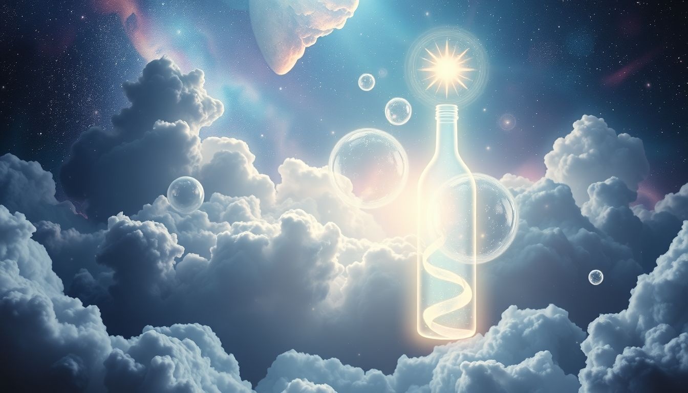 Een medicijnfles in droom symboliseert genezing en innerlijke balans.