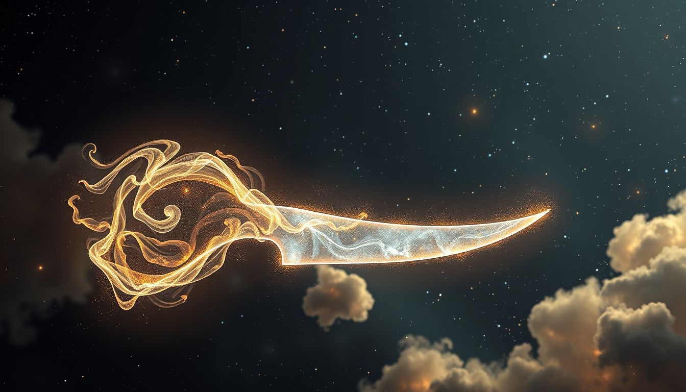 Dromen over een mes symboliseren vaak innerlijke conflicten en kracht.