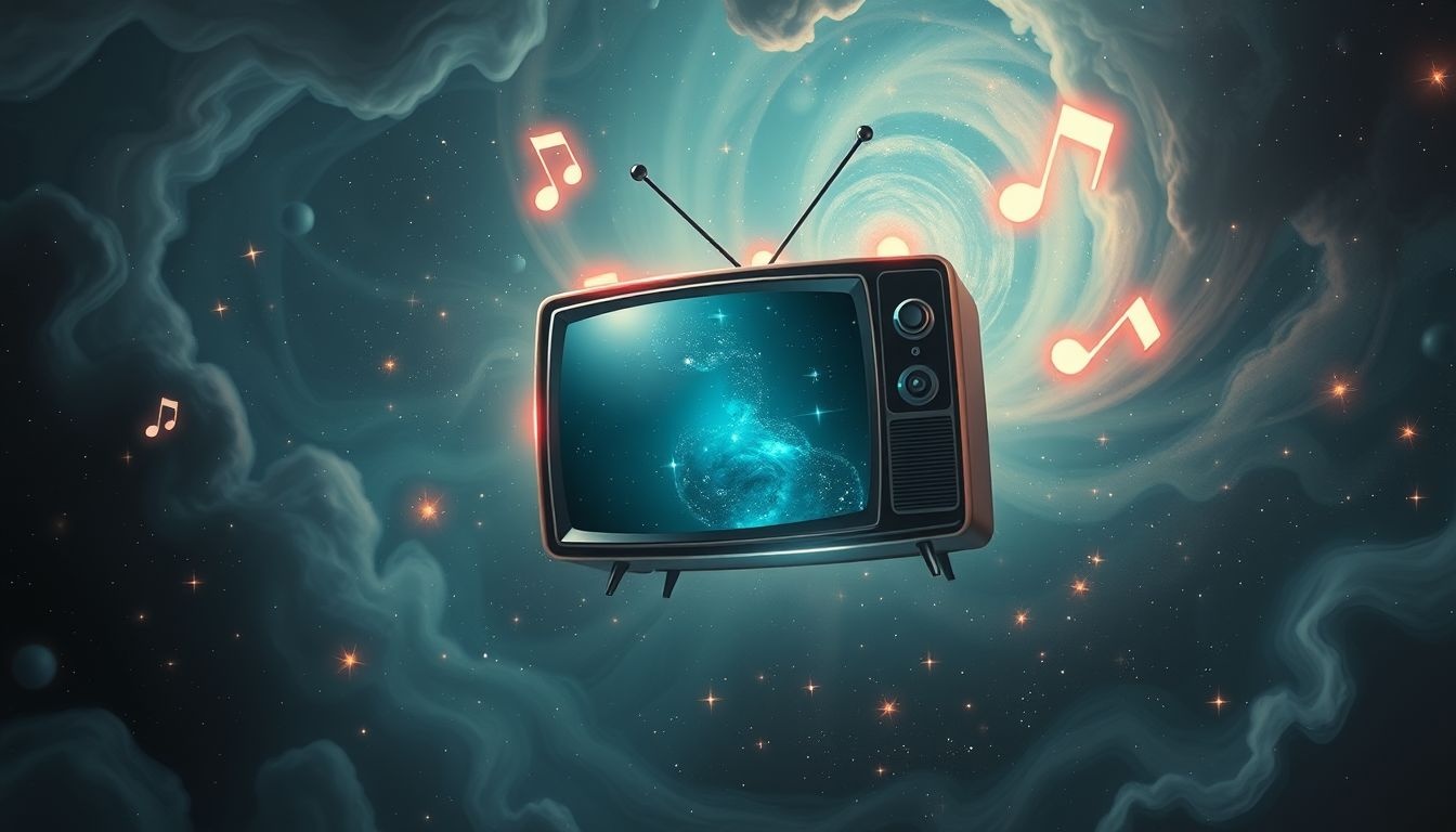 Dromen over komische liedjes op tv weerspiegelen vrolijke sociale interacties.