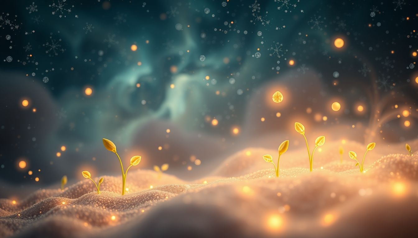 Kleine planten symboliseren nieuw begin en innerlijke groei in dromen.