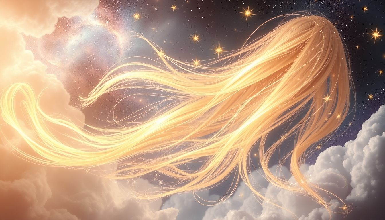 Lichtblond haar symboliseert vaak zuiverheid en spiritueel ontwaken.