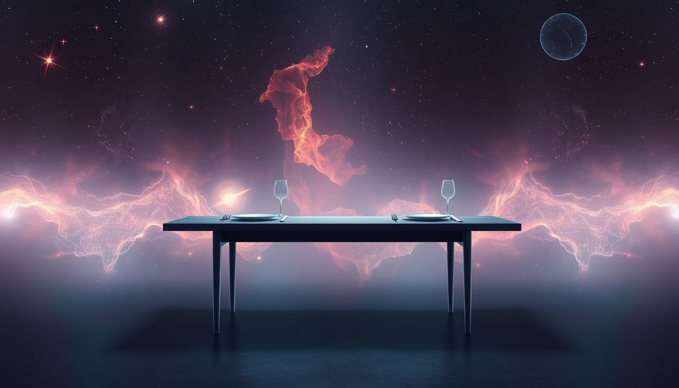 Stilte tijdens eten symboliseert innerlijke rust en reflectie.