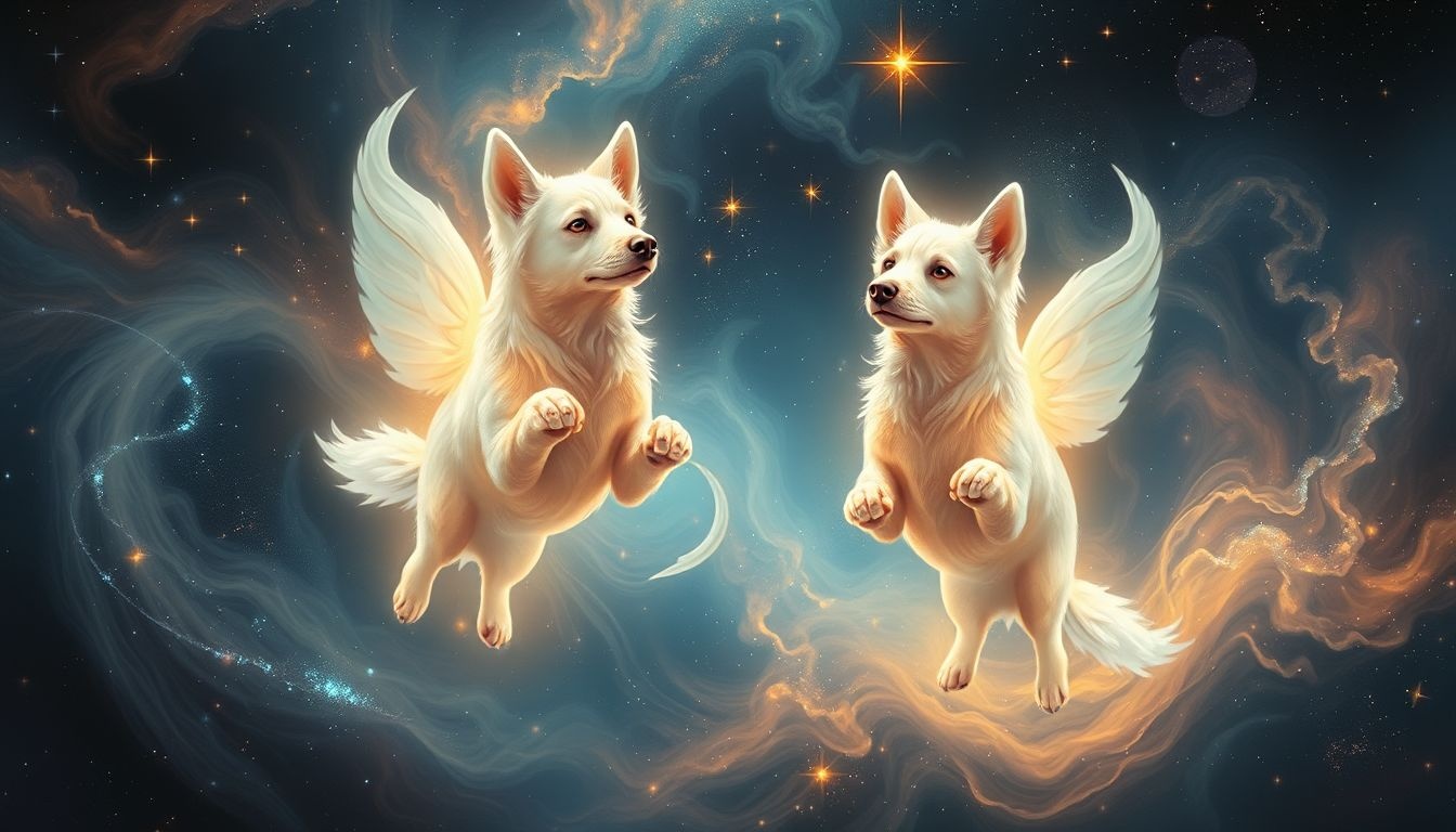 Twee honden symboliseren dubbele bescherming tegen dreigend gevaar.