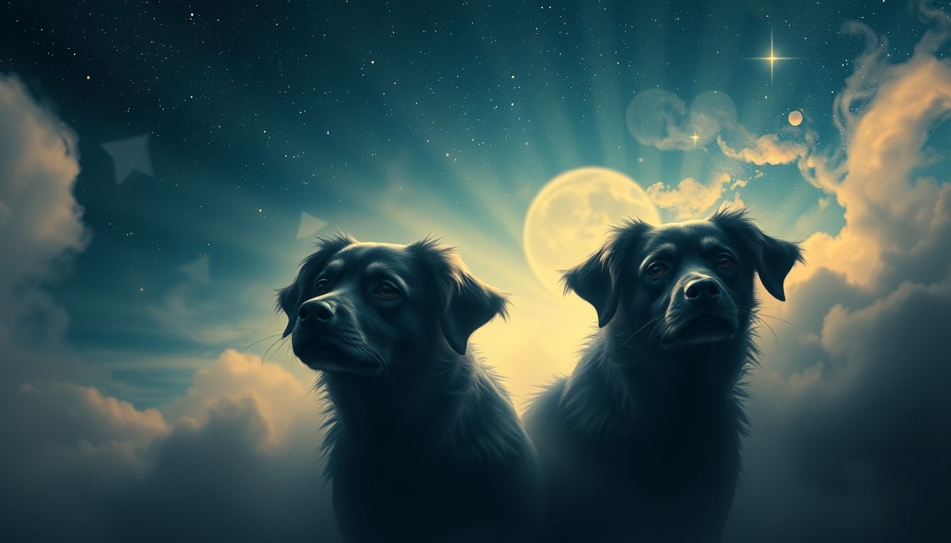 Twee honden symboliseren vaak innerlijke angsten en onzekerheden.