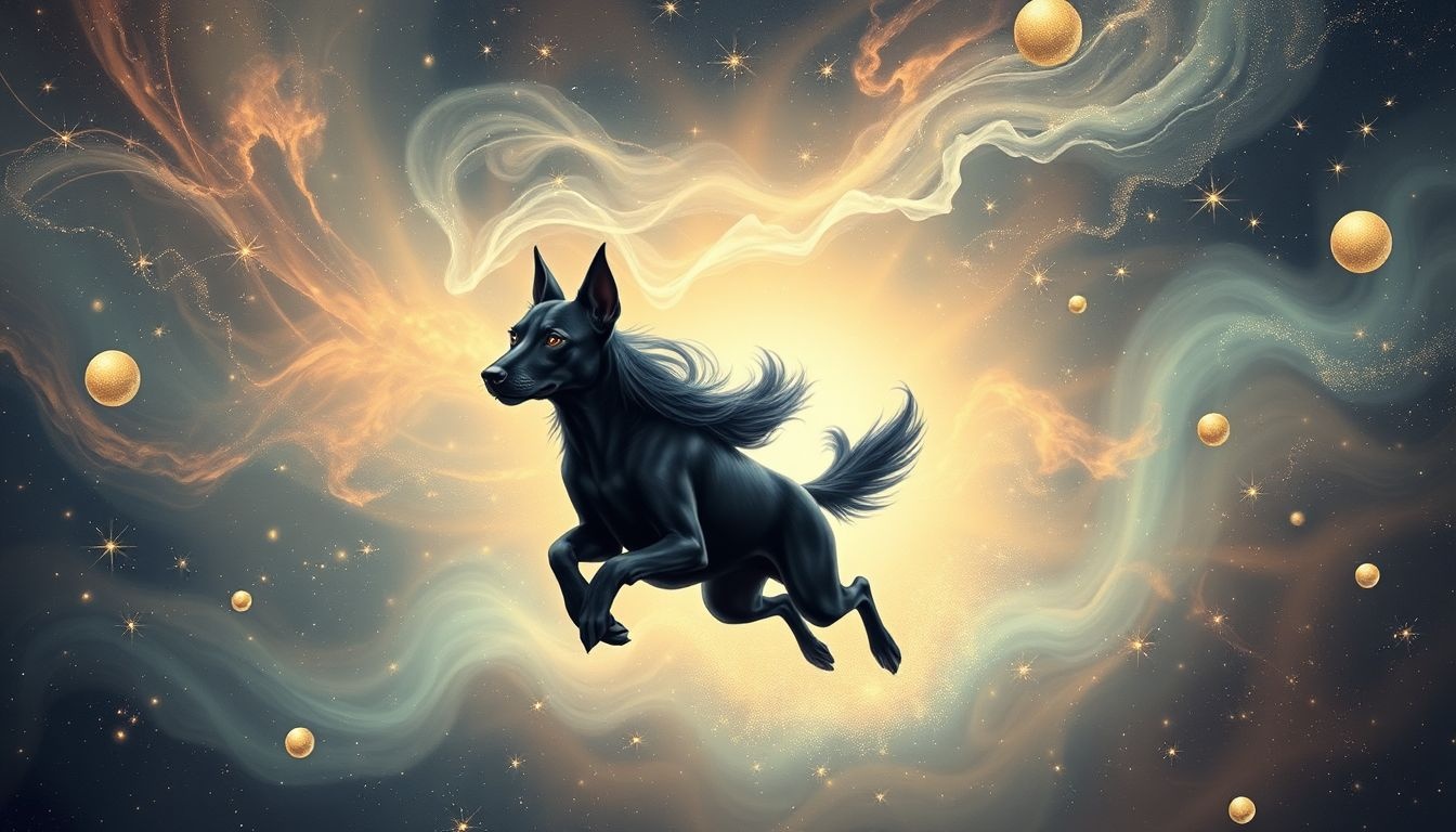 Twee zwarte honden symboliseren vaak onbewuste angsten en beschermers.