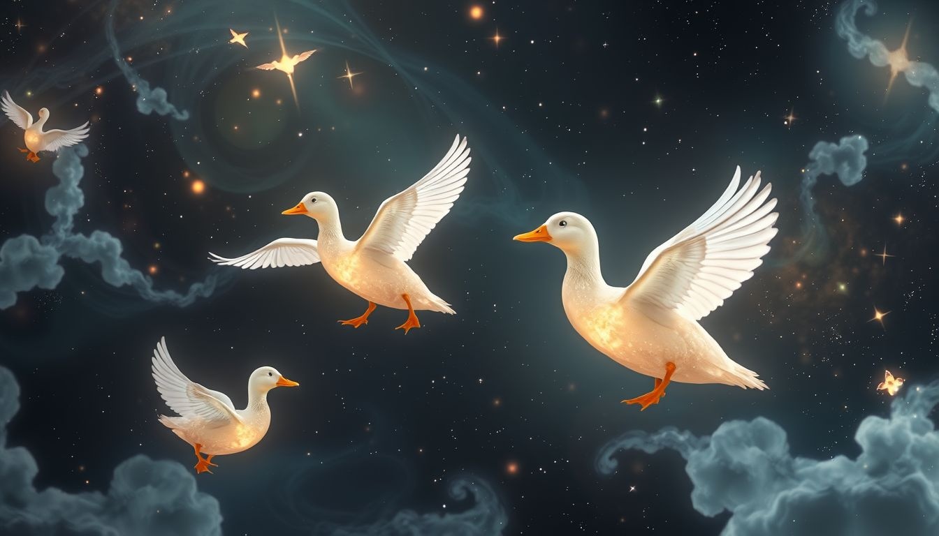 Wilde eenden symboliseren vaak vrijheid en verborgen emoties in dromen.