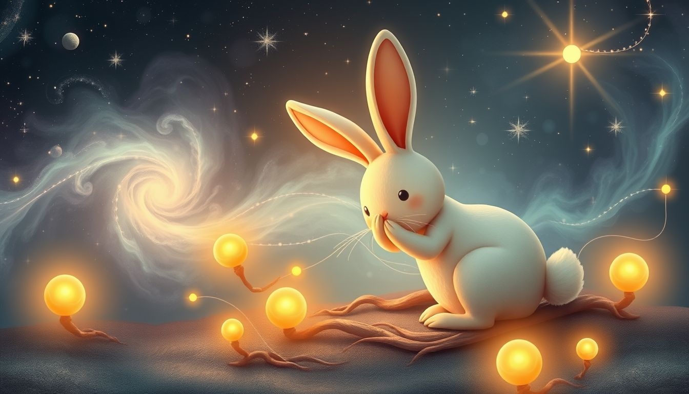 Bugs Bunny eet wortels symboliseert energie, vitaliteit en aardingskracht.