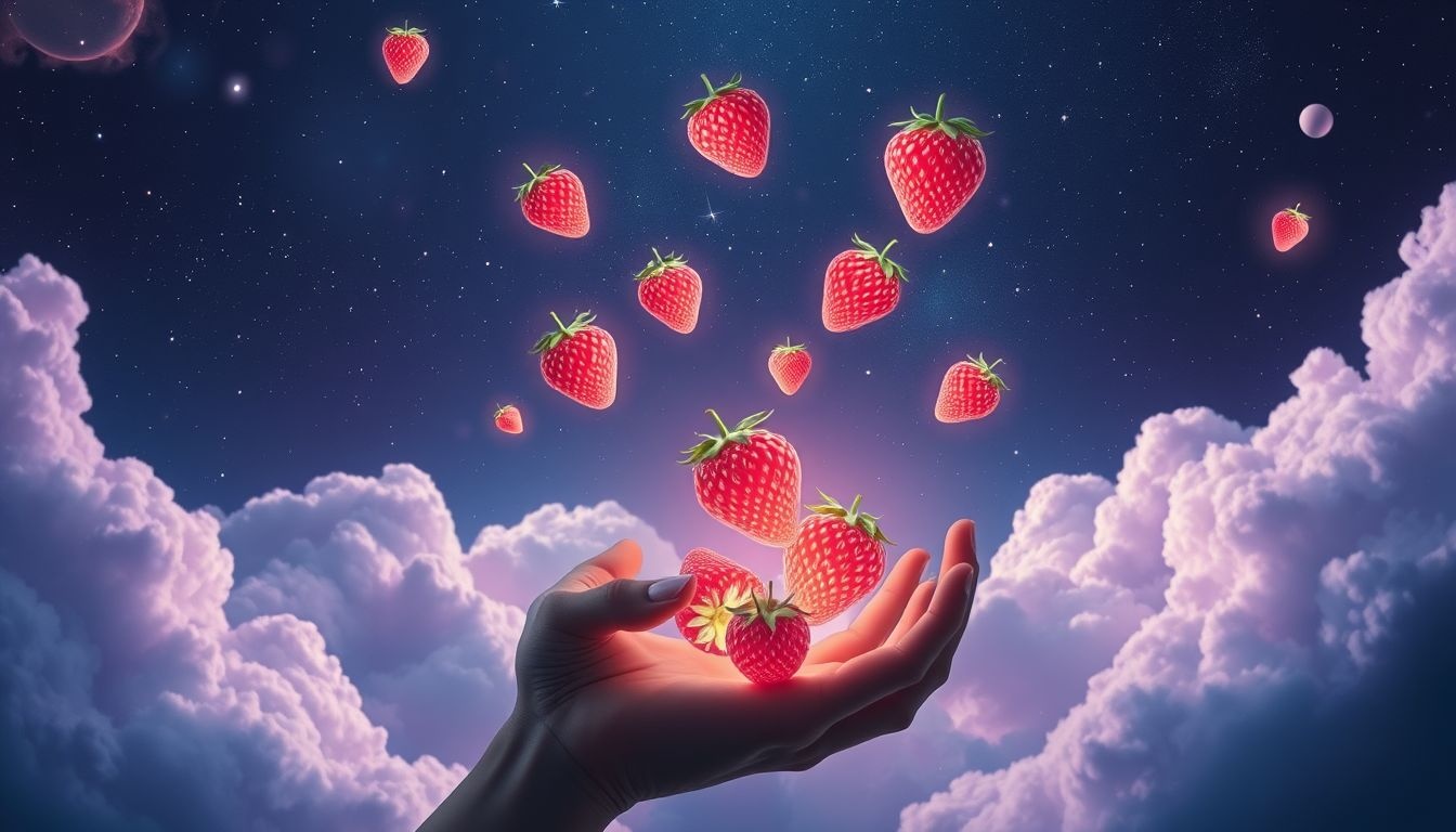 Dromen over aardbeien plukken in mei symboliseert nieuwe kansen.
