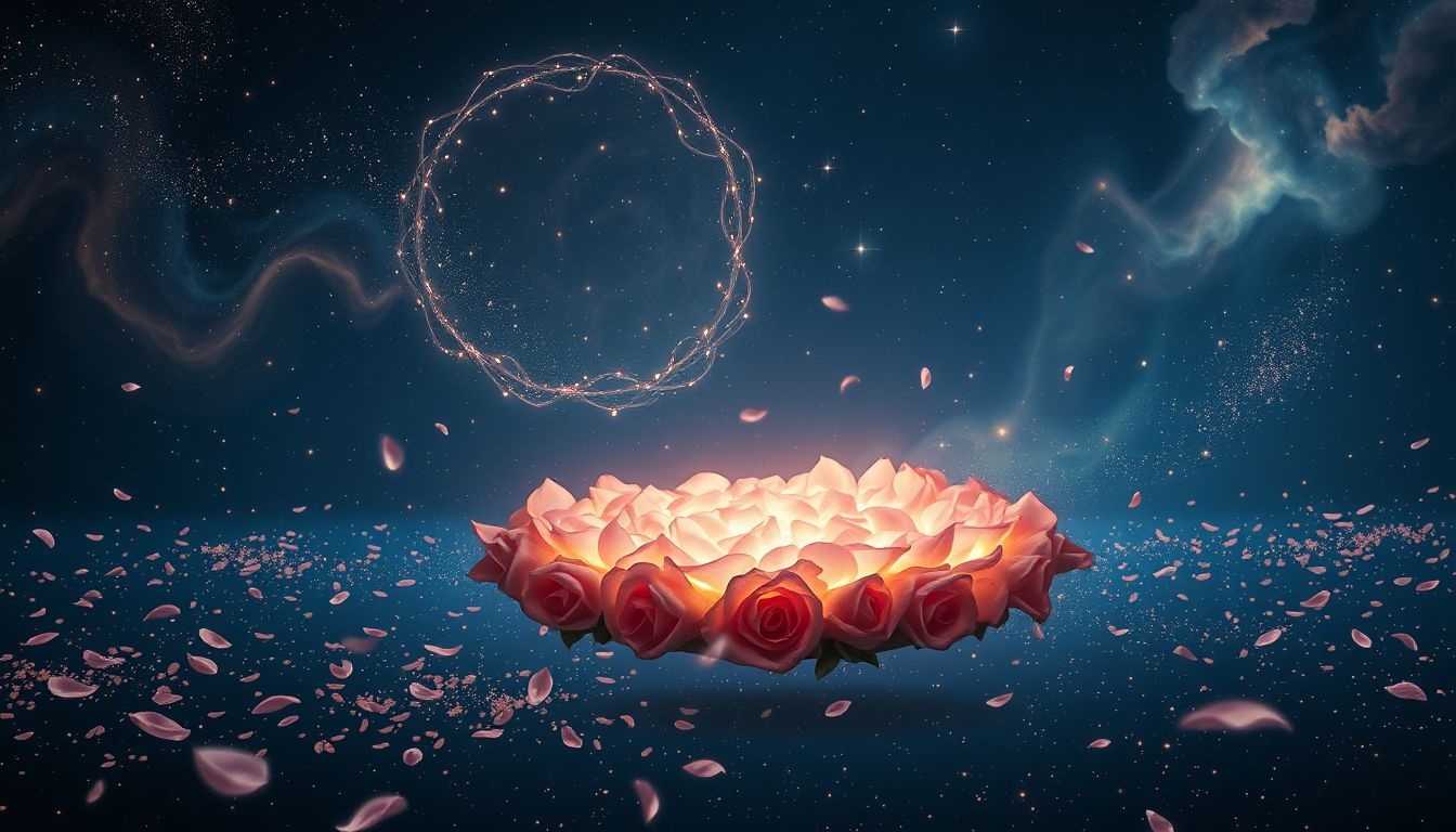 Dromen over rozenblaadjes symboliseren vaak liefde en romantiek.