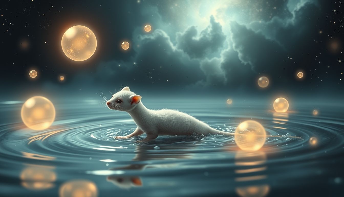 Dromen over fretten in water symboliseren emotionele reiniging en kwetsbaarheid.
