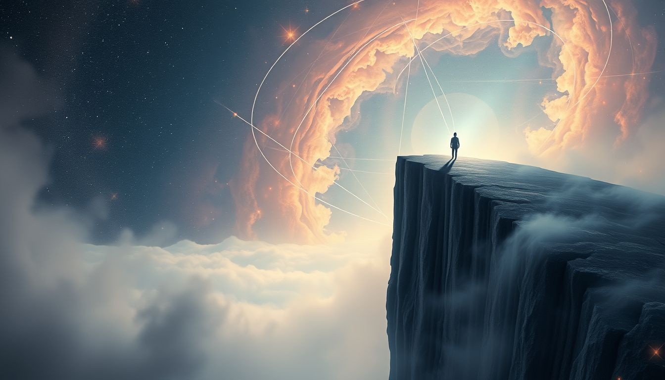 Dromen over hoge kliffen symboliseren vaak risico's en innerlijke strijd.