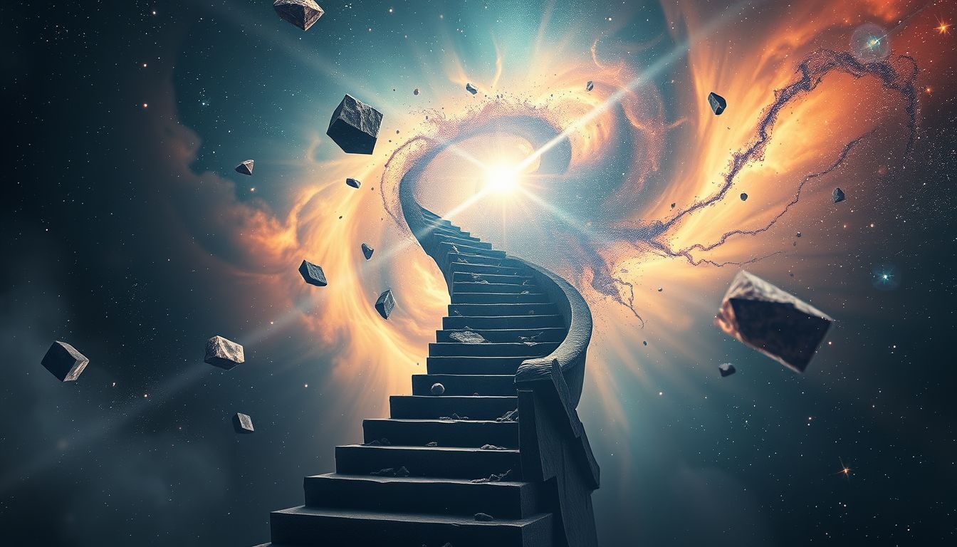 Dromen over kapotte trappen symboliseren vaak obstakels in groei.